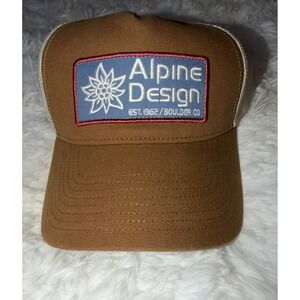 Alpine Design Washed Mesh Trucker Cap New Adjustable Snap Caramel Latte Hat